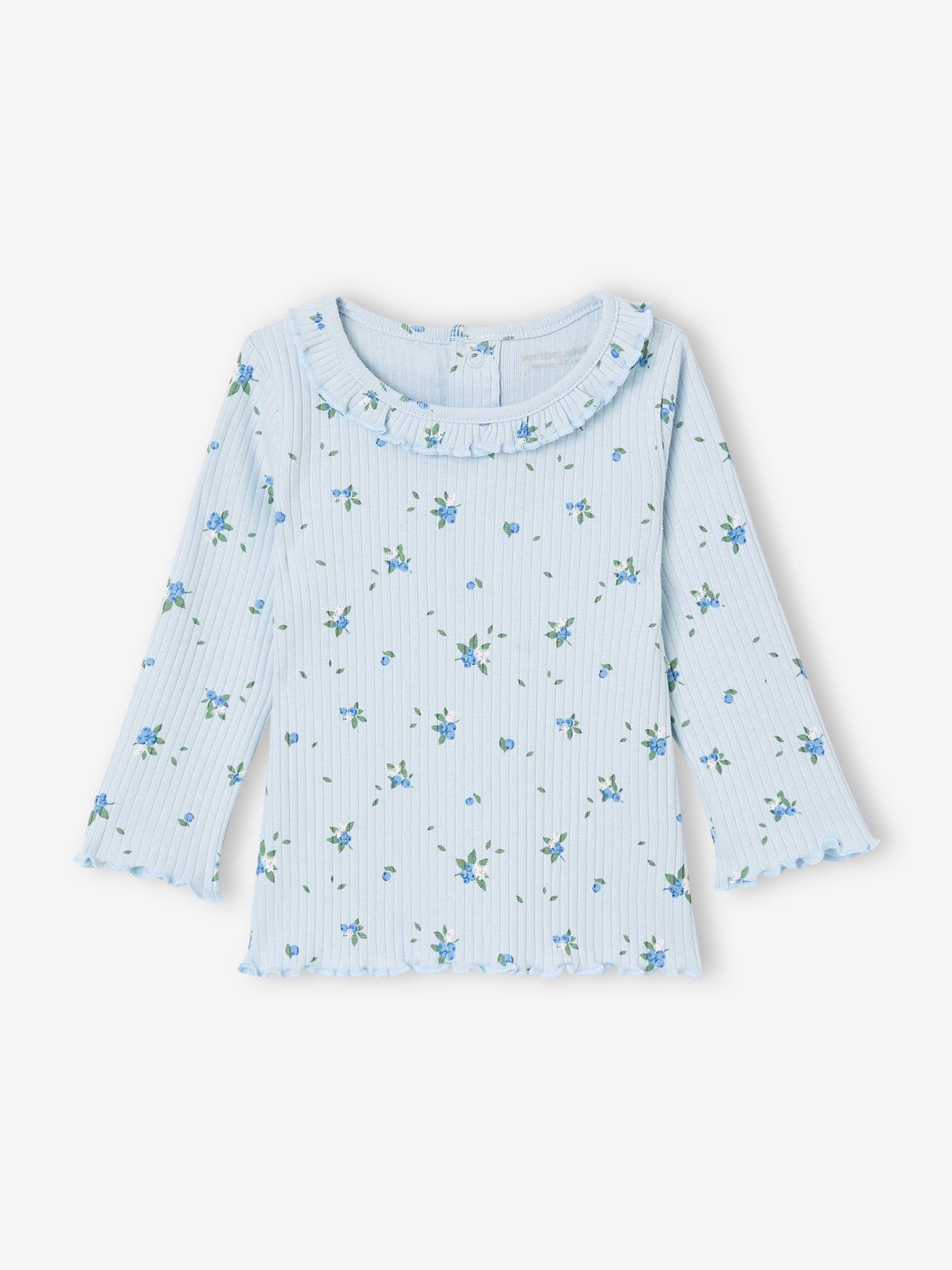 Baby Shirt mit Kragen und Wellenkanten