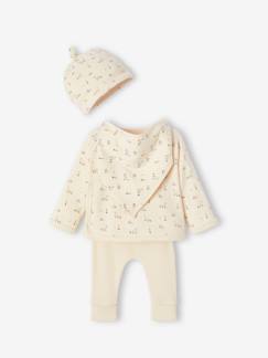 Babymode-Baby-Sets-Bio-Kollektion: Baby Geschenk-Set: Jacke, Hose, Mütze & Halstuch mit Gänsen
