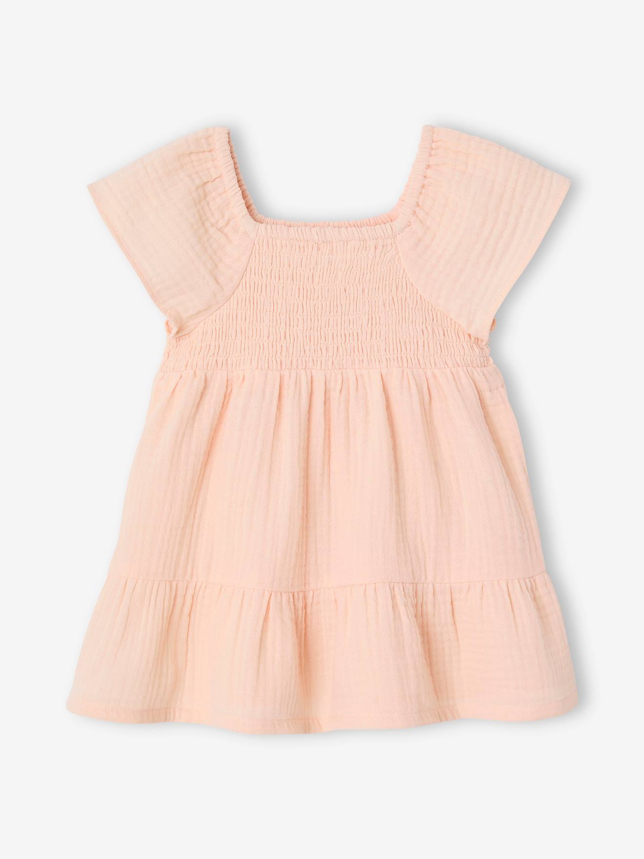 Gesmoktes Baby Kleid aus Musselin
