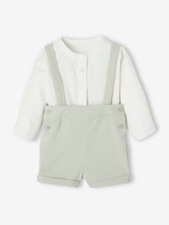 Babymode-Baby-Sets-Festliches Baby-Set: Hemd & Shorts mit Trägern