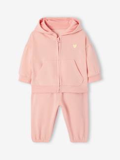 Babymode-Baby-Sets-Mädchen Baby-Set: Kapuzensweatjacke & Sweathose mit Recycling-Polyester
