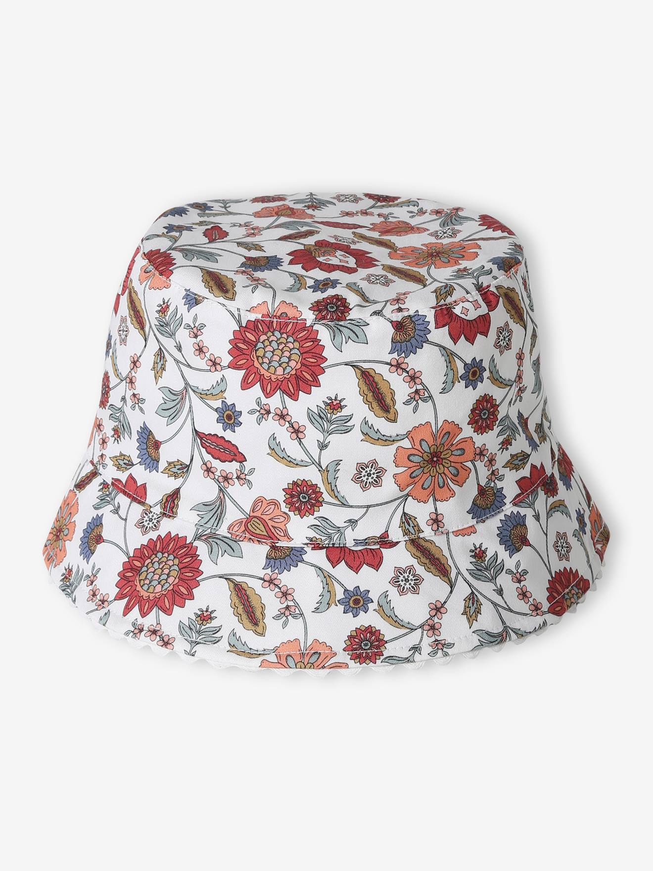 Mädchen Sonnenhut mit Blumenprints