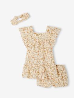Babymode-Baby-Sets-Mädchen Baby Geschenk-Set: Kleid, Shorts & Haarband