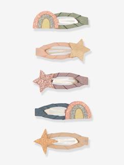 -5er-Set Mädchen Mini-Haarspangen RAINBOW & STAR MINI CLAC CLACS Mimi & Lula