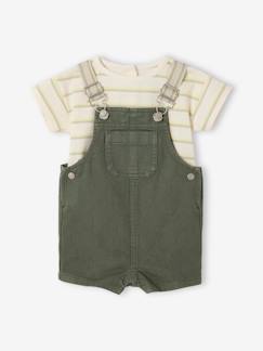 Babymode-Baby-Sets-Baby-Set: Gestreiftes T-Shirt & Latzhose