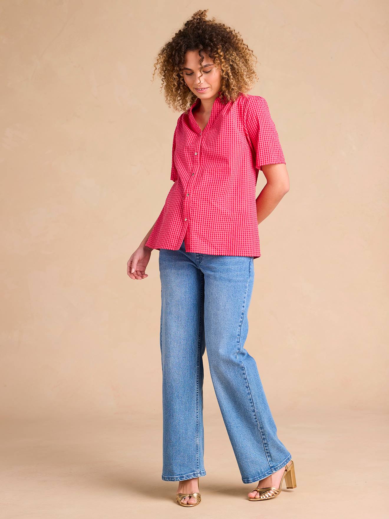 Seersucker-Hemdbluse für Schwangerschaft und Stillzeit ENVIE DE FRAISE