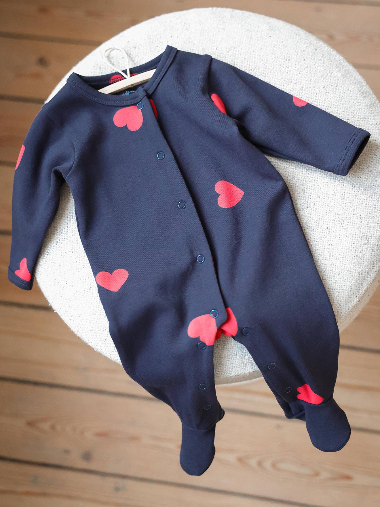 Baby Strampler Mon Coeur ENVIE DE FRAISE Bio-Baumwolle
