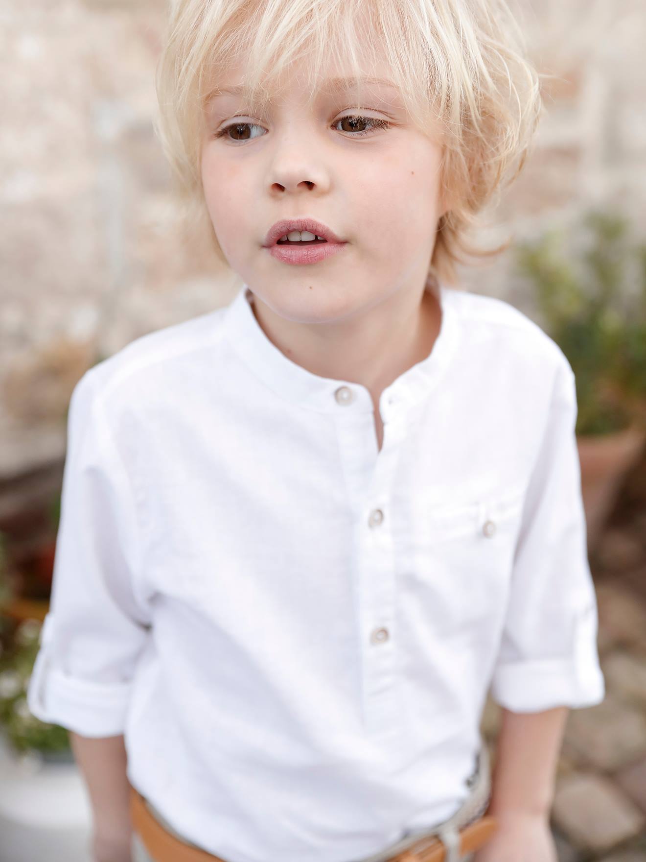 Jungen Hemd aus Leinenmix