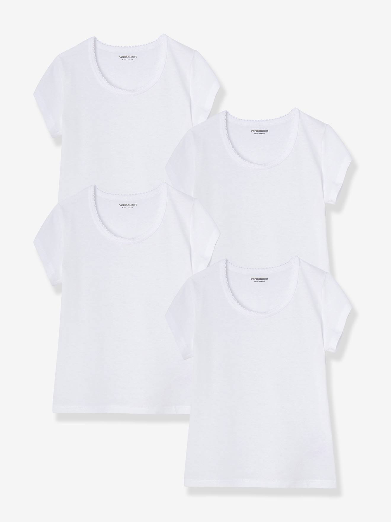 4er-Pack Mädchen T-Shirts BASIC