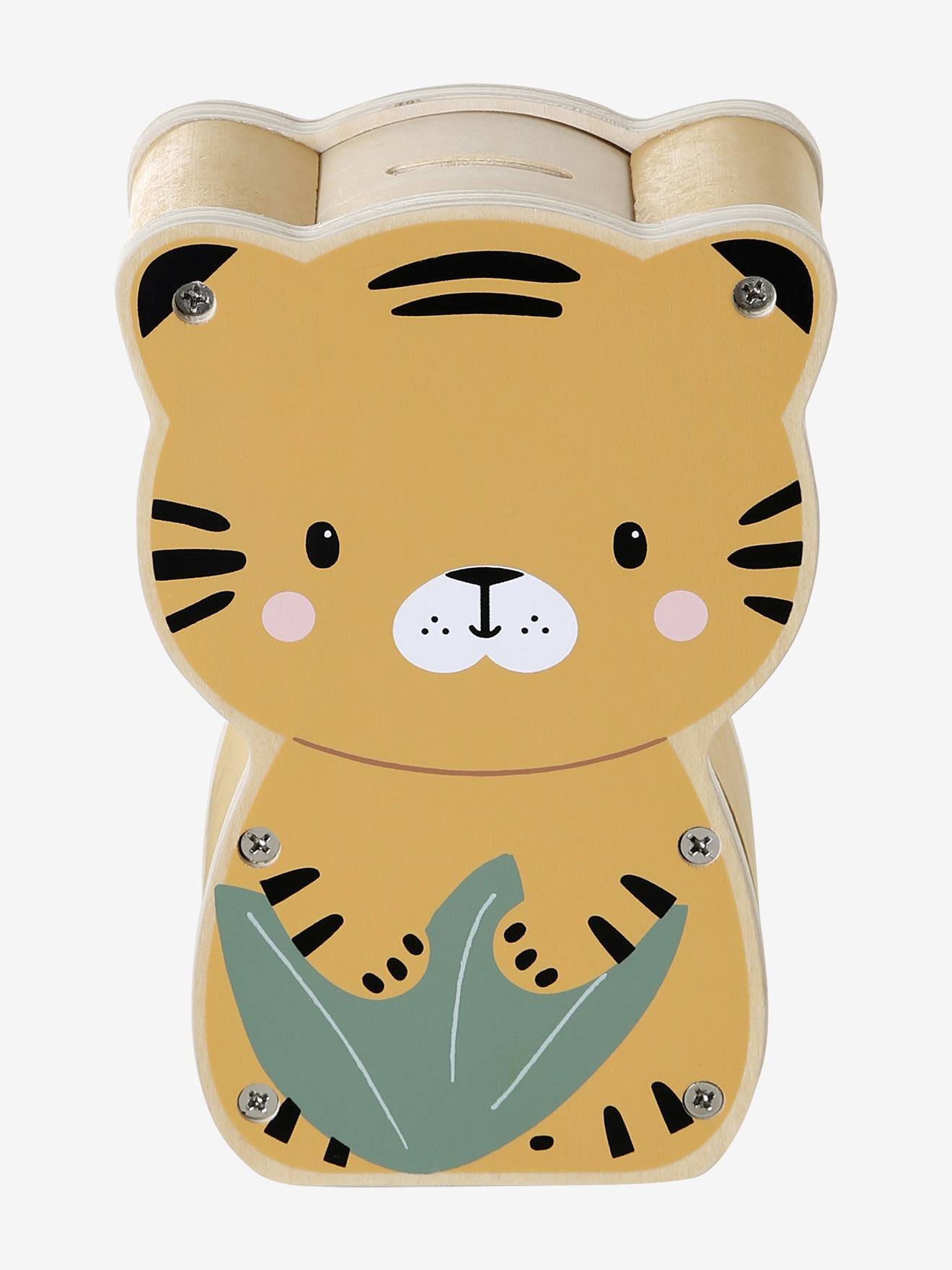 Musik-Spardose TANSANIA in Tiger-Form Holz FSC®