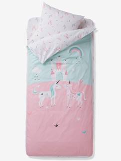 Dekoration & Bettwäsche-Kinderbettwäsche-Bettwäsche-Kinder Schlafsack-Set „Einhörner“ ohne Innendecke Oeko-Tex