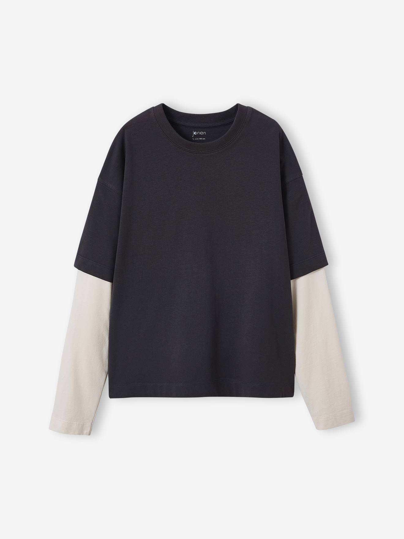 Jungen Langarmshirt im Lagenlook JONEN mit Recycling-Baumwolle