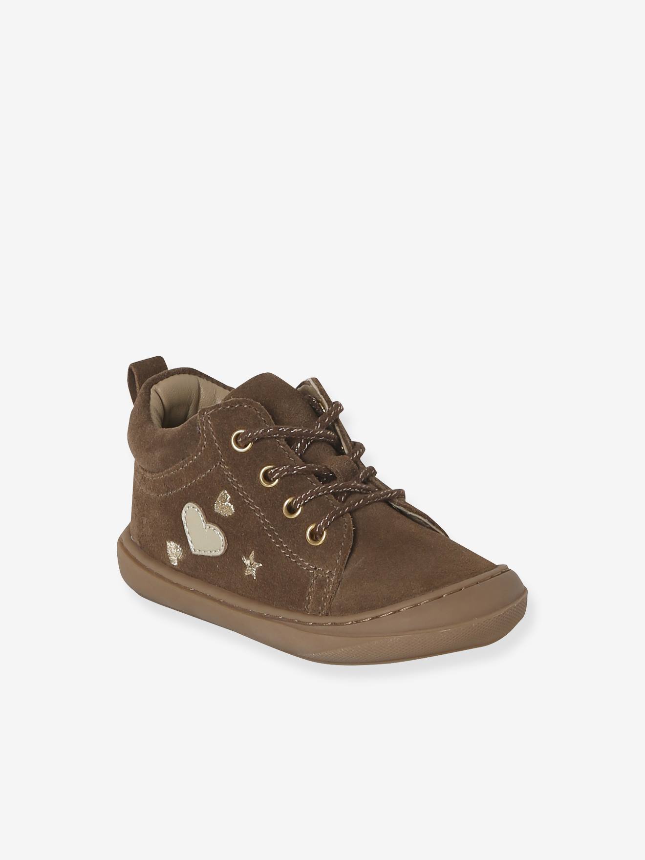 Baby Lauflernboots aus weichem Leder mit Schnürung
