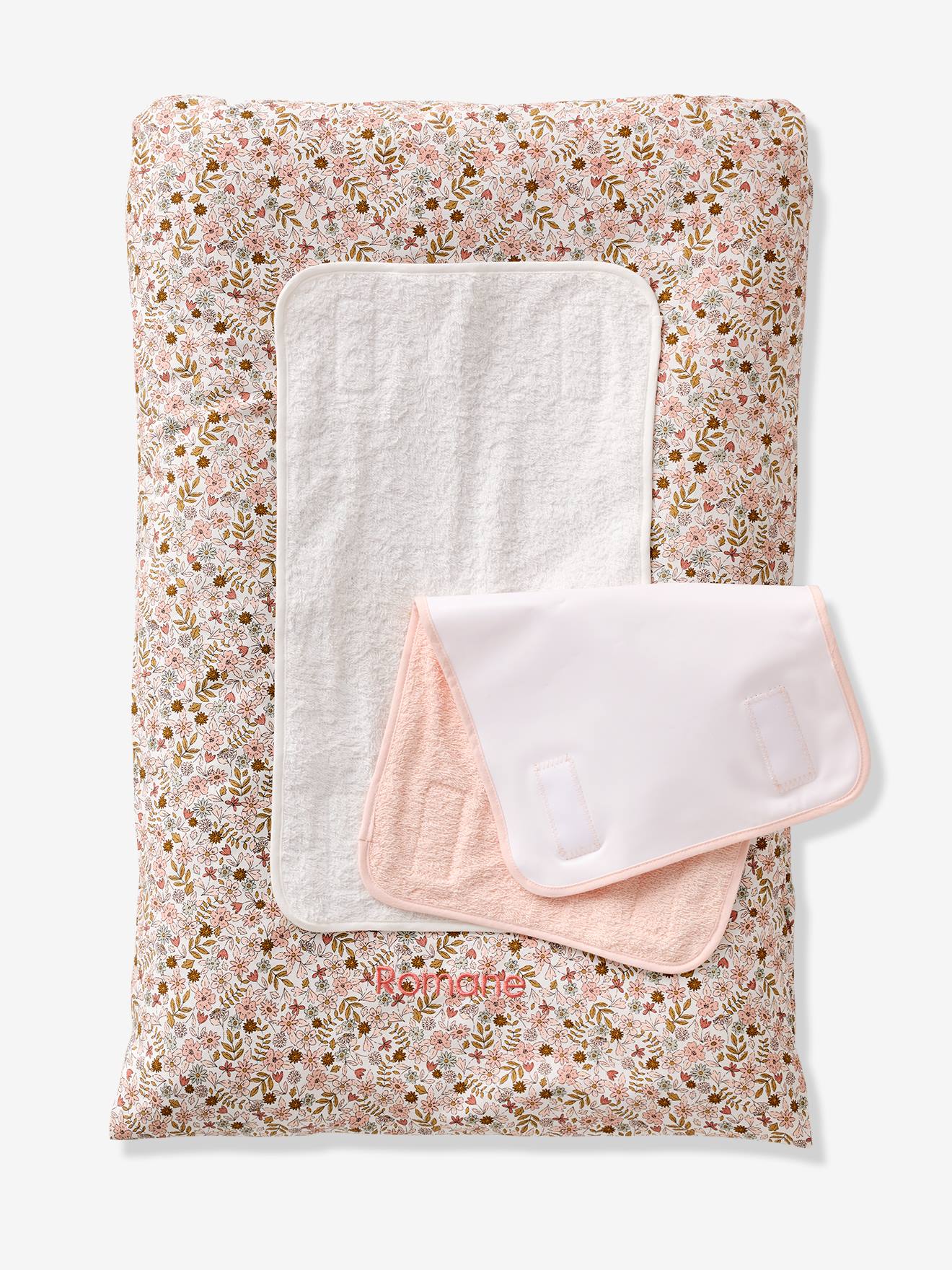 Baby Wickelauflage-Set FLORA mit 2 Wickelunterlagen