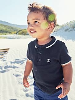 Babymode-Shirts & Rollkragenpullover-Jungen Baby Poloshirt mit Stickerei, personalisierbar Oeko-Tex