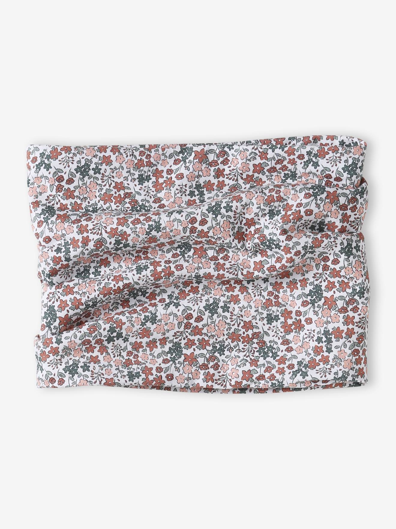Schlauchschal Mädchen mit Blumenmuster und Fleece-Futter