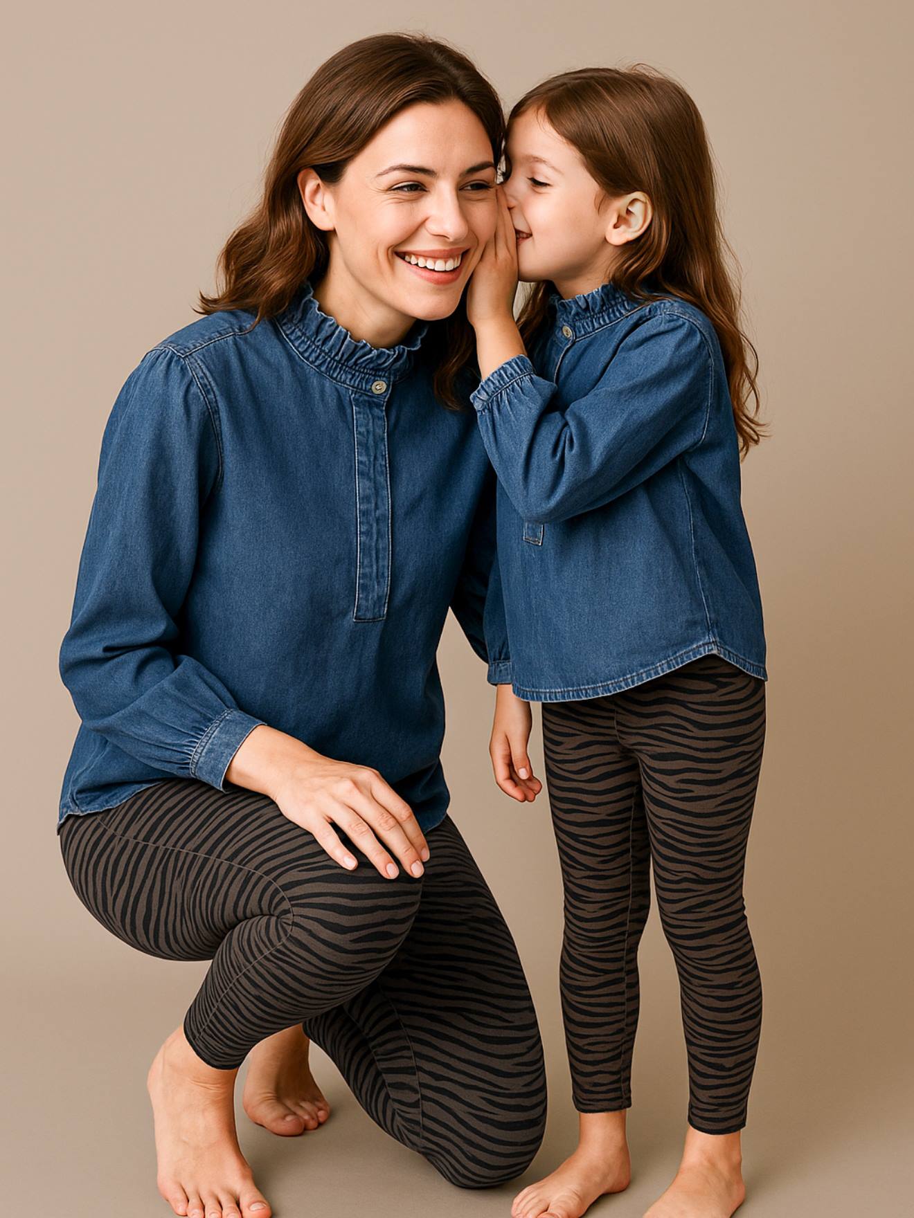 Mädchen Leggins ENVIE DE FRAISE Mama-Tochter-Capsule zebramuster