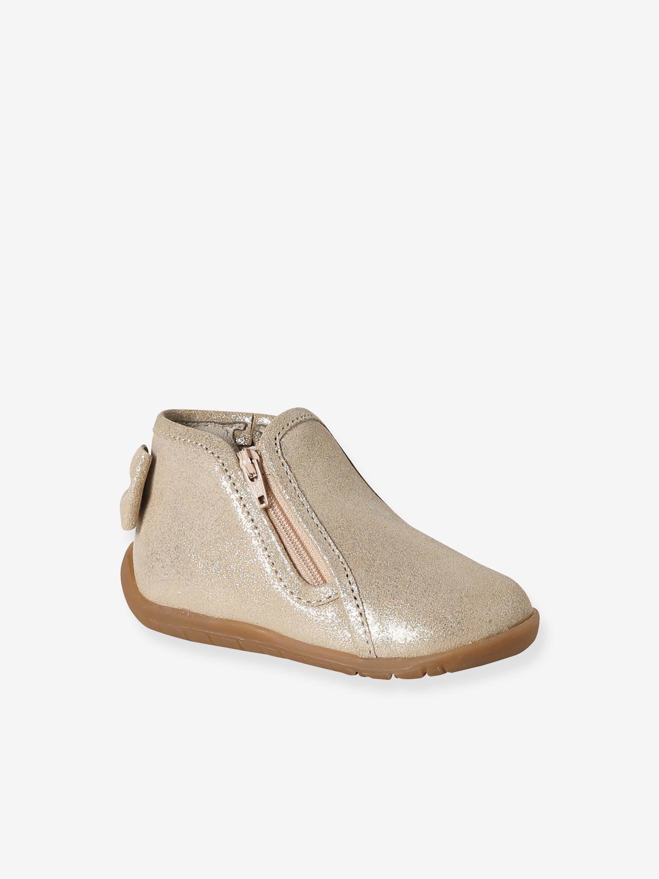 Baby Stiefeletten aus weichem Leder mit Reißverschluss