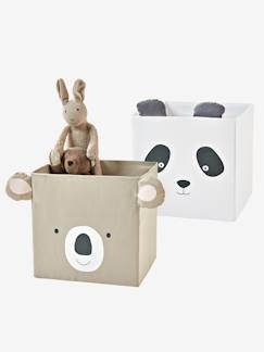 Kinderzimmer-Aufbewahrung-Boxen, Kisten & Körbe-Kinderzimmer 2er-Set Aufbewahrungsboxen, Panda + Koala