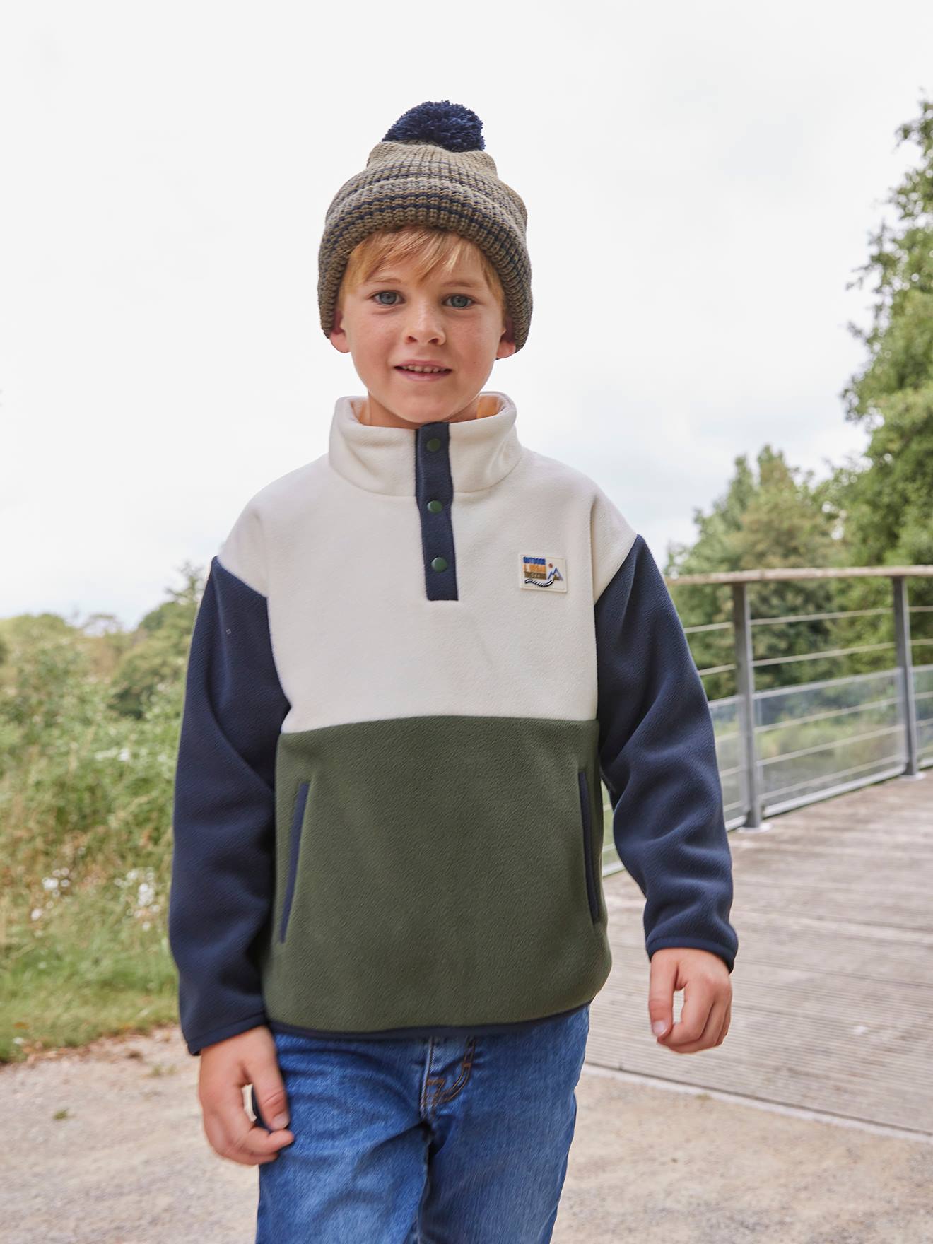 Jungen Fleeceshirt mit Taschen