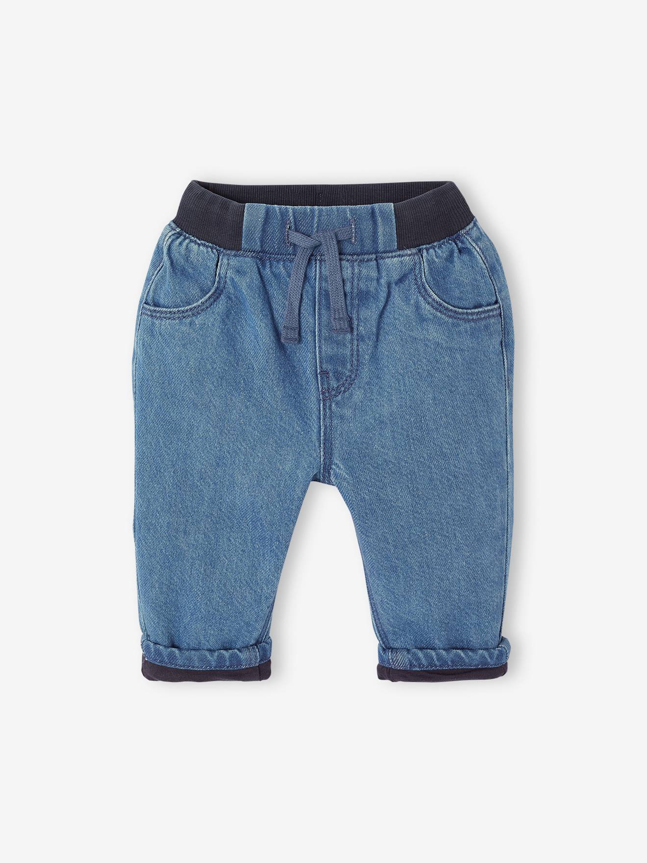 Baby Jeans mit Dehnbund und Jersey-Futter