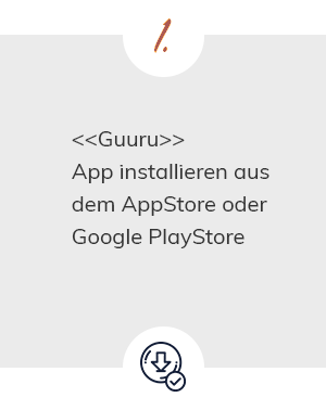 Guuru - App installieren im AppStore oder Google PlayStore